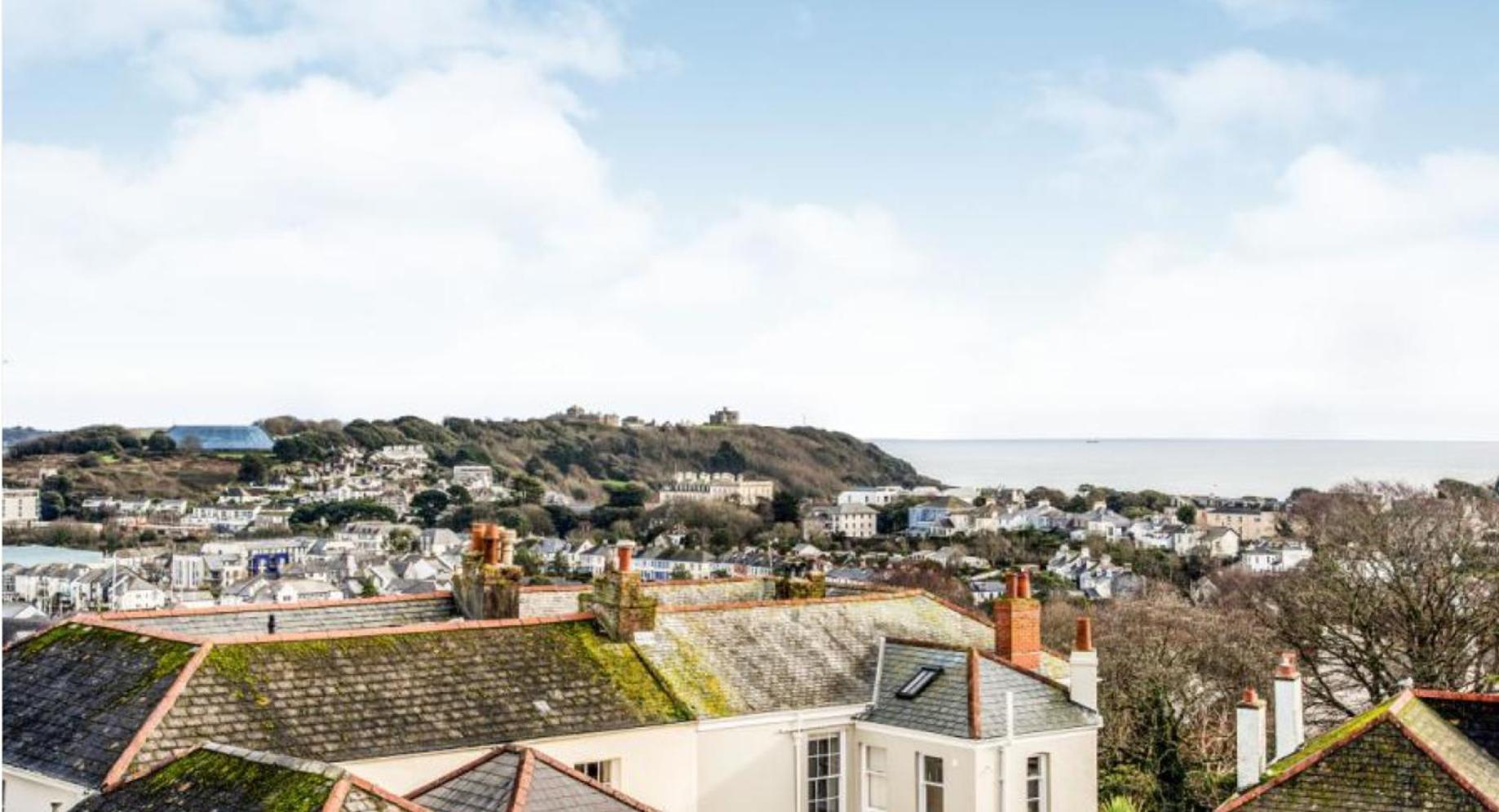 Falmouth Townhouse With Panoramic Sea View Terrace Exterior photo